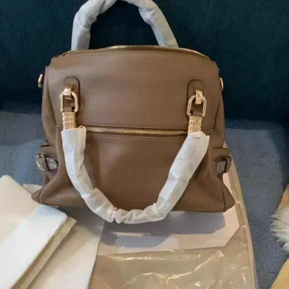 🆕Women Khaki Genuine Leather Purses and Handbags Satchel Tote Shoulder Bag